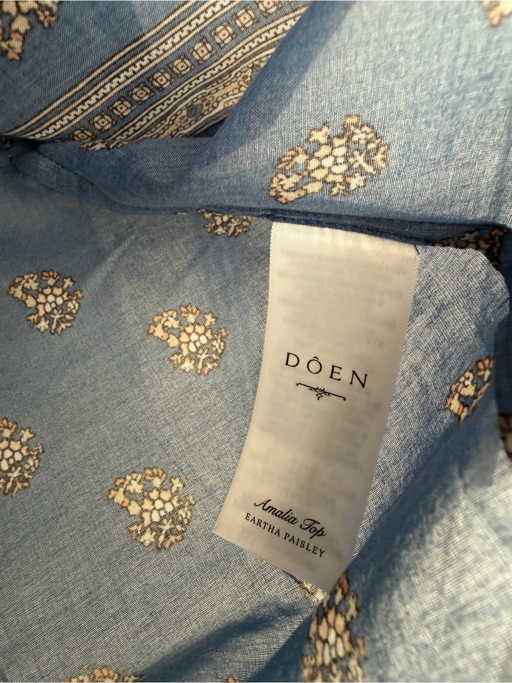 Doen Amalia Top IN EARTHA PAISLEY - Picture 7 of 8
